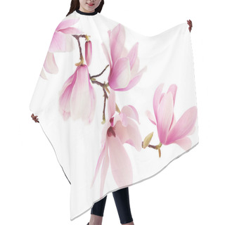 Personality  Pink Spring Magnolia Flowers Branch Hair Cutting Cape