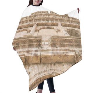 Personality  Low Angle View Of Ancient Colosseum Against Sky In Rome  Hair Cutting Cape