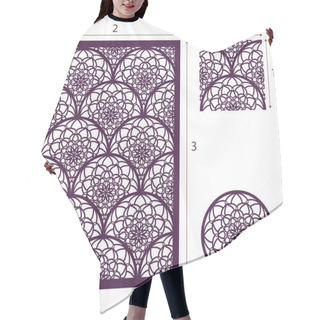 Personality  Vector Laser Cut Panel, The Seamless Pattern For Decorative Pane Hair Cutting Cape