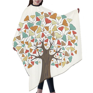 Personality  Abstract Ginkgo Autumn Tree Hair Cutting Cape