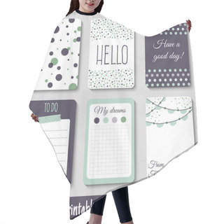 Personality  Hand Drawn Polka Dots Textures Hair Cutting Cape