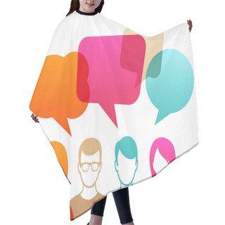 Personality  With Speech Bubbles Hair Cutting Cape
