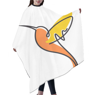 Personality  Flying Hummingbird In Yellow And Orange Hair Cutting Cape