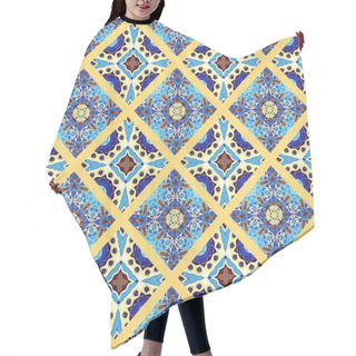 Personality  Abstract Ornamental Decorative Pattern Of Squares. Mosaic Art Ornamental Texture. Hair Cutting Cape