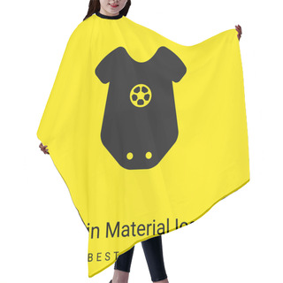 Personality  Baby Onesie Clothing With Star Design Minimal Bright Yellow Material Icon Hair Cutting Cape