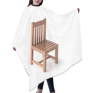 Personality  Isolated White Wood Chair Hair Cutting Cape