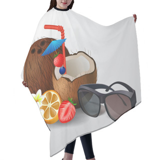 Personality  Exotic Coconut Cocktail Hair Cutting Cape