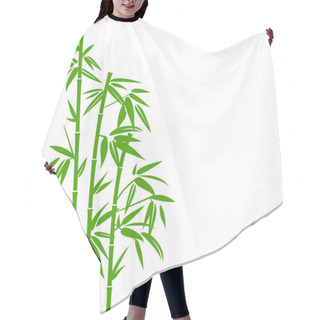 Personality  Handdrawn Green Bamboo Plant Vertical In Square Background Hair Cutting Cape