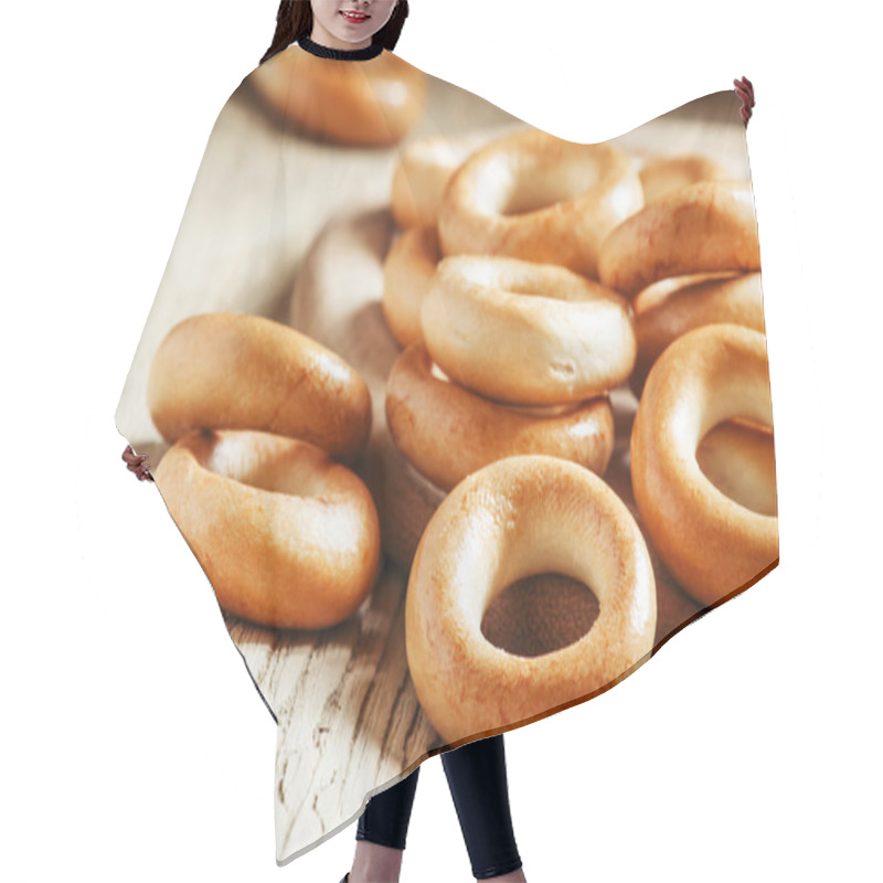Personality  Dried Bagels With A Cup Of Black Tea  Hair Cutting Cape
