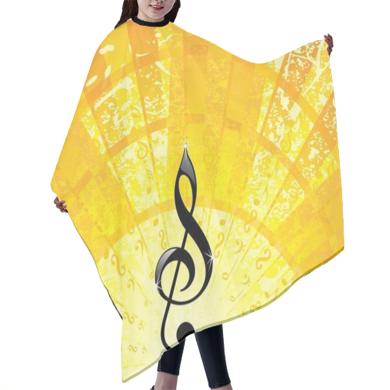 Personality  Texture Background With Music Notes Hair Cutting Cape