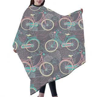 Personality  Bicycles Seamless Pattern Hair Cutting Cape
