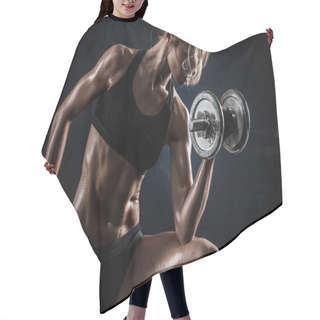 Personality  Fitness With Dumbbells Hair Cutting Cape