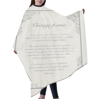 Personality  Vintage Frame Template. Vector, EPS10 Hair Cutting Cape