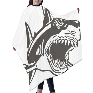 Personality  Attacking Shark Hair Cutting Cape