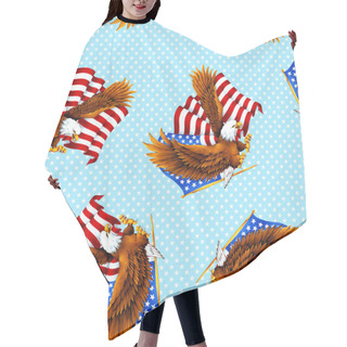 Personality  Eagle And Stars And Stripes Pattern Hair Cutting Cape