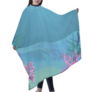 Personality  Underwater Landscape Hair Cutting Cape