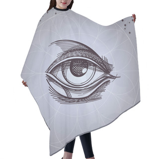 Personality  Sketch Eye Of Providence. Hair Cutting Cape