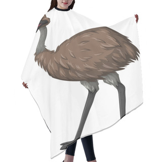 Personality  Emu Bird With Brown Feather Hair Cutting Cape