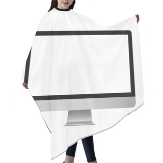 Personality  Gray Computer Monitor With Black Border Hair Cutting Cape