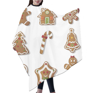 Personality  Christmas Gingerbreads Set Hair Cutting Cape