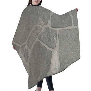Personality  Grey, Rough Stones Textured Flooring Background, Top View Hair Cutting Cape