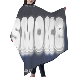 Personality  Smoke Game Text Effect, Editable Cartoon And Japan Text Style Hair Cutting Cape