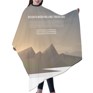 Personality  Mountaineering And Traveling  Illustration Hair Cutting Cape