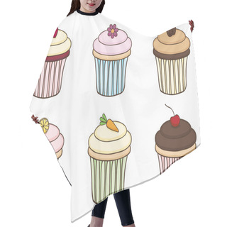 Personality  Doodle Cupcake Set Hair Cutting Cape