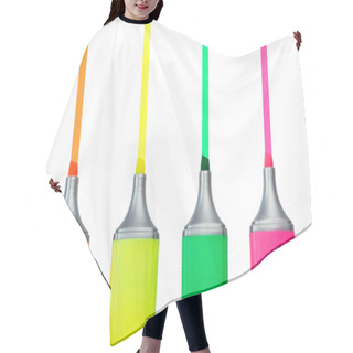 Personality  Four Highlighter Pens Hair Cutting Cape