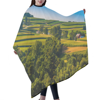 Personality  View Of Rolling Hills And Farms In Southern York County, Pennsyl Hair Cutting Cape