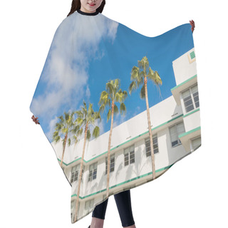 Personality  Green Palm Trees Growing Near Modern Building Against Blue Sky In Miami  Hair Cutting Cape