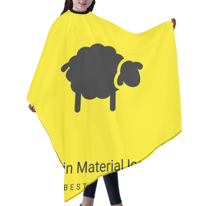 Personality  Black Sheep minimal bright yellow material icon hair cutting cape