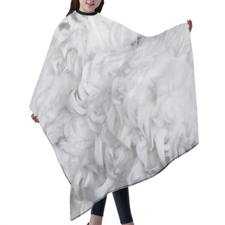 Personality  White Curly Feathers Texture For Background Hair Cutting Cape