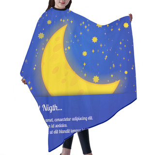 Personality  Moonlight Night - Vector Illustration Hair Cutting Cape