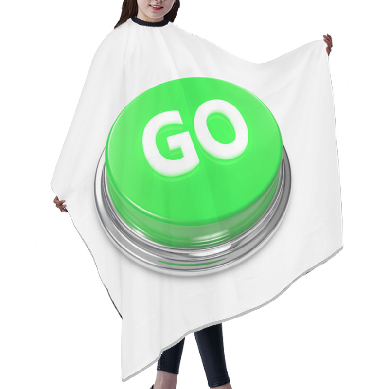 Personality  Alert Button Go Hair Cutting Cape