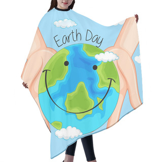 Personality  Earth Day In Hands Hair Cutting Cape