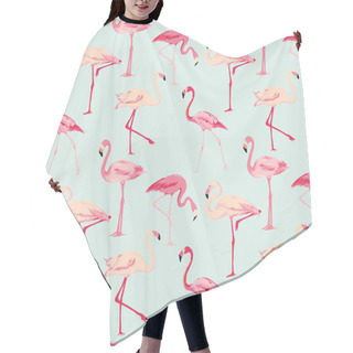 Personality  Flamingo Bird Background - Retro Seamless Pattern In Vector Hair Cutting Cape