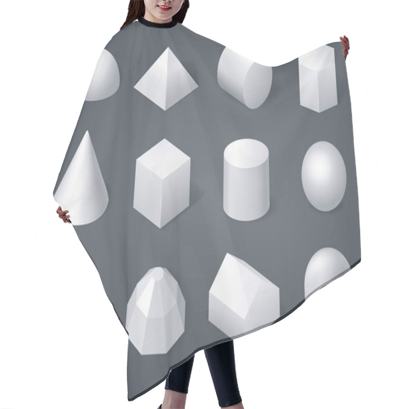 Personality  Set Of Geometric Shapes Hair Cutting Cape