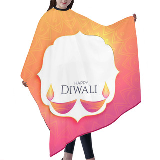 Personality  Happy Diwali Festival Background With Text Space Hair Cutting Cape