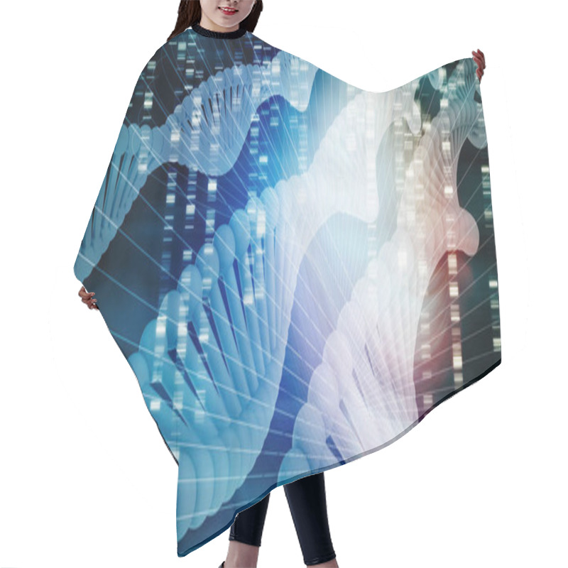 Personality  DNA Molecule Helix Science Abstract Background Art Hair Cutting Cape