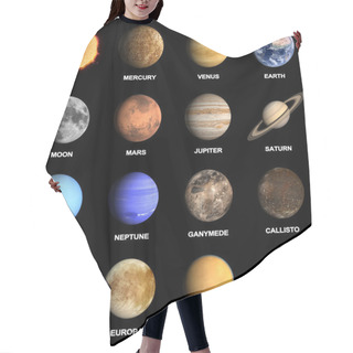 Personality  Planets And Some Moons Of The Solar System Hair Cutting Cape