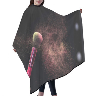 Personality  Make-up Brush With Powder Explosion Hair Cutting Cape