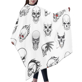 Personality  Horror, Halloween And Danger Skulls Hair Cutting Cape