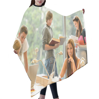 Personality  High-school Students Learning In Study Teens Young Hair Cutting Cape