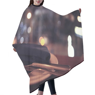 Personality  Restaurant Table Setting Hair Cutting Cape