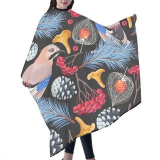 Personality  Forest Birds Seamless Hair Cutting Cape