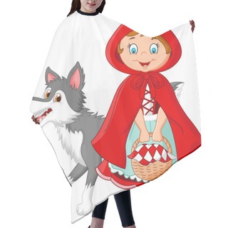 Personality  Little Red Riding Hood Meeting With A Wolf Hair Cutting Cape