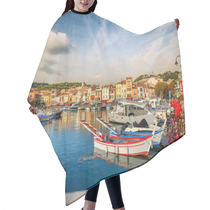 Personality  Cityscape With Marina In Bay Of Cassis Resort Town. France, Prov Hair Cutting Cape