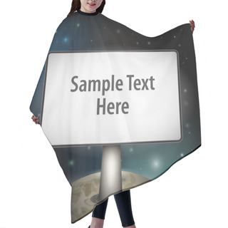 Personality  Vector Planet With Board For Your Text Hair Cutting Cape