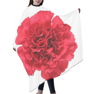 Personality  Carnation Flower On White Background Hair Cutting Cape
